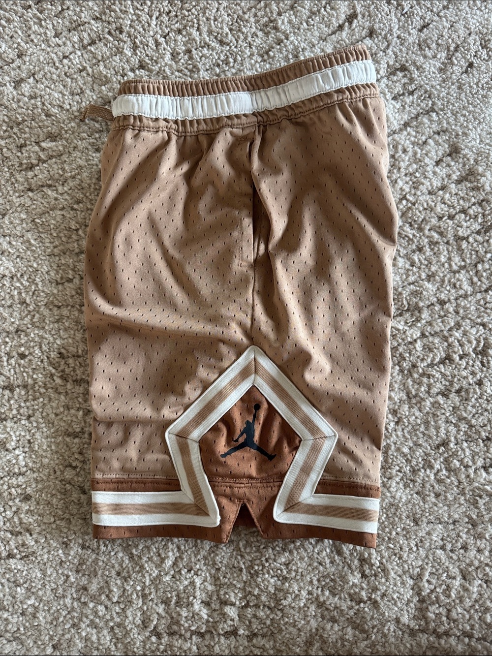 Nike Jordan Diamond shorts Boys' Mesh Basketball - Tan YL